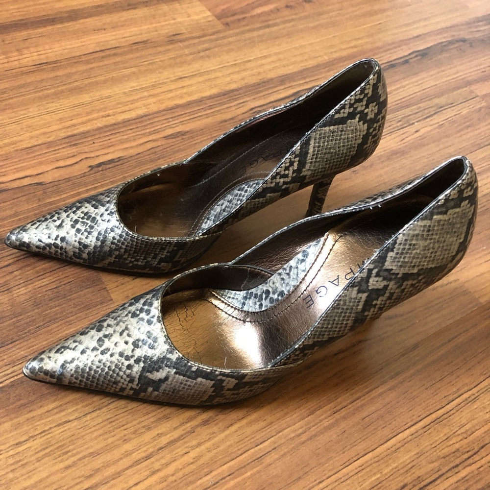Rampage Snakeskin Heels.